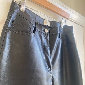 Black vegan leather Aritzia pants size 6